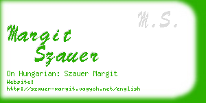 margit szauer business card